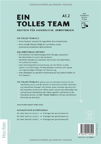 Ein tolles Team A1.2: Kursbuch + Arbeitsbuch plus interaktive VersionDeutsch für Jugendliche. Deutsch als Fremdsprache /