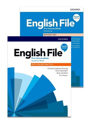 English File Pre-Intermediate Students Book with Online Practice + Workbook without Key 