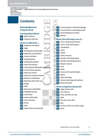 English Idioms in Use Intermediate Book with Answers 