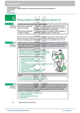English Pronunciation in Use Advanced Book with Answers and Downloadable Audio