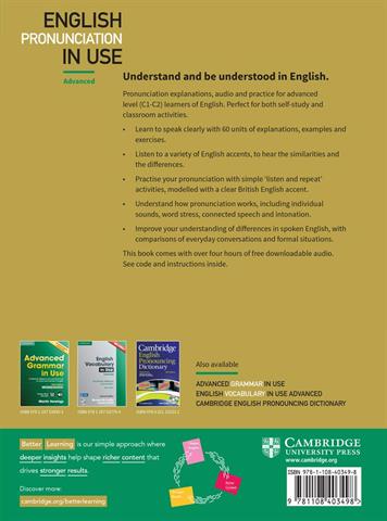 English Pronunciation in Use Advanced Book with Answers and Downloadable Audio