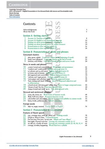 English Pronunciation in Use Advanced Book with Answers and Downloadable Audio