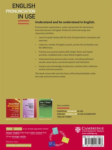English Pronunciation in Use Elementary Book with Answers and Downloadable Audio