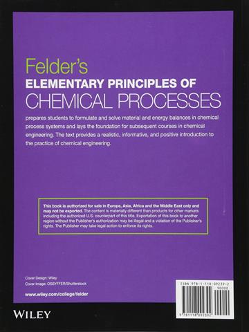 Felders Elementary Principles of Chemical Processes