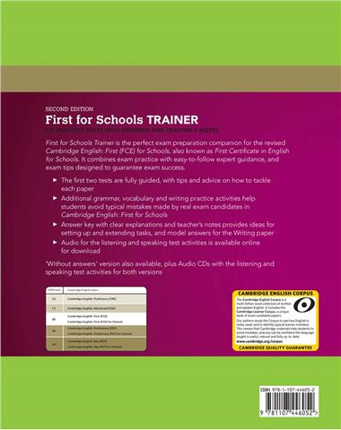 First for Schools Trainer Six Practice Tests with Audio (Authored Practice Tests)