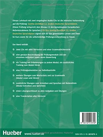 Fit fürs Goethe-Zertifikat C2: Großes Deutsches Sprachdiplom.Deutsch als Fremdsprache / Lehrbuch mit 2 integrierten Audio-CDs 