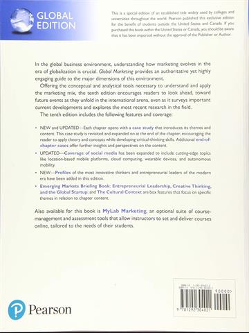 Global Marketing, Warren J. Keegan, Mark C. Green (Book + MyLab Code)