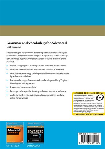 Grammar and Vocabulary for Advanced Book with Answers and Audio