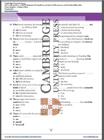 IELTS Grammar For Bands 6.5 and above. Students Book with Answers