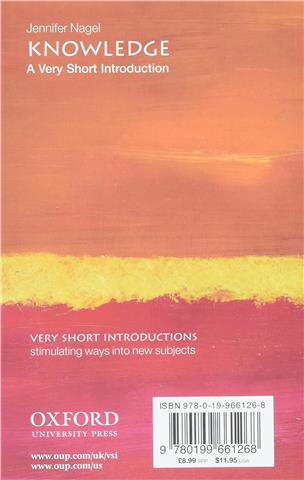 Knowledge, Jennifer Nagel (A Very Short Introduction)
