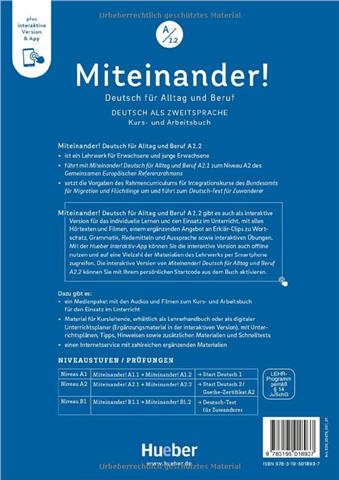 Miteinander! Deutsch für Alltag und Beruf A2.2: Deutsch als Zweitsprache / Kurs- und Arbeitsbuch plus interaktive Version