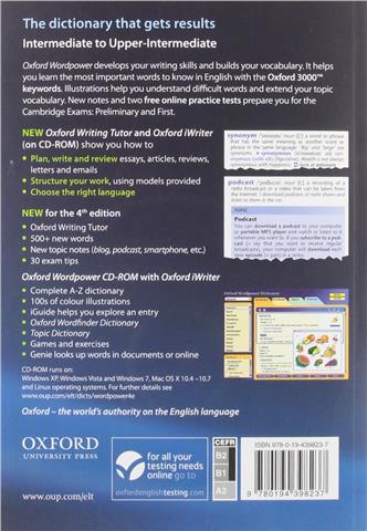 Oxford Wordpower Dictionary English English: (With CD-ROM)