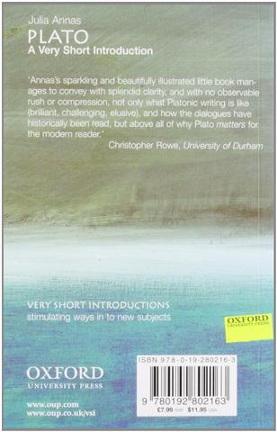 Plato, Julia Annas (A Very Short Introduction)