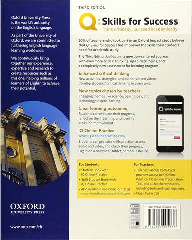 Q Skills for Success (3rd Edition). Listening & Speaking 1. Students Book with IQ Online Practice