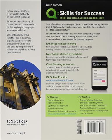 Q Skills for Success (3rd Edition). Reading and Writing 3. Students Book with IQ Online Practice
