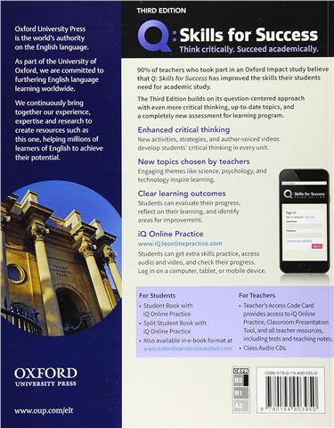 Q Skills for Success (3rd Edition). Reading and Writing 4. Students Book with IQ Online Practice