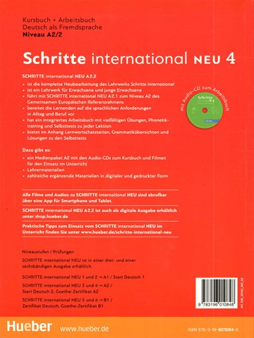 Schritte International 4 Neu A2.2 Kurs Und Arbeitsbuch + CD-ROM 