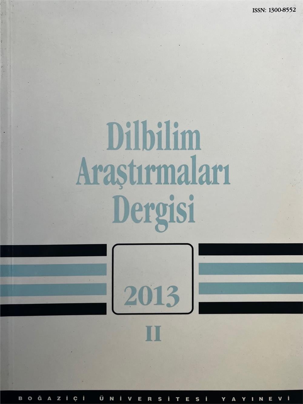 DİLBİLİM ARAŞTIRMALARI 2013-2 