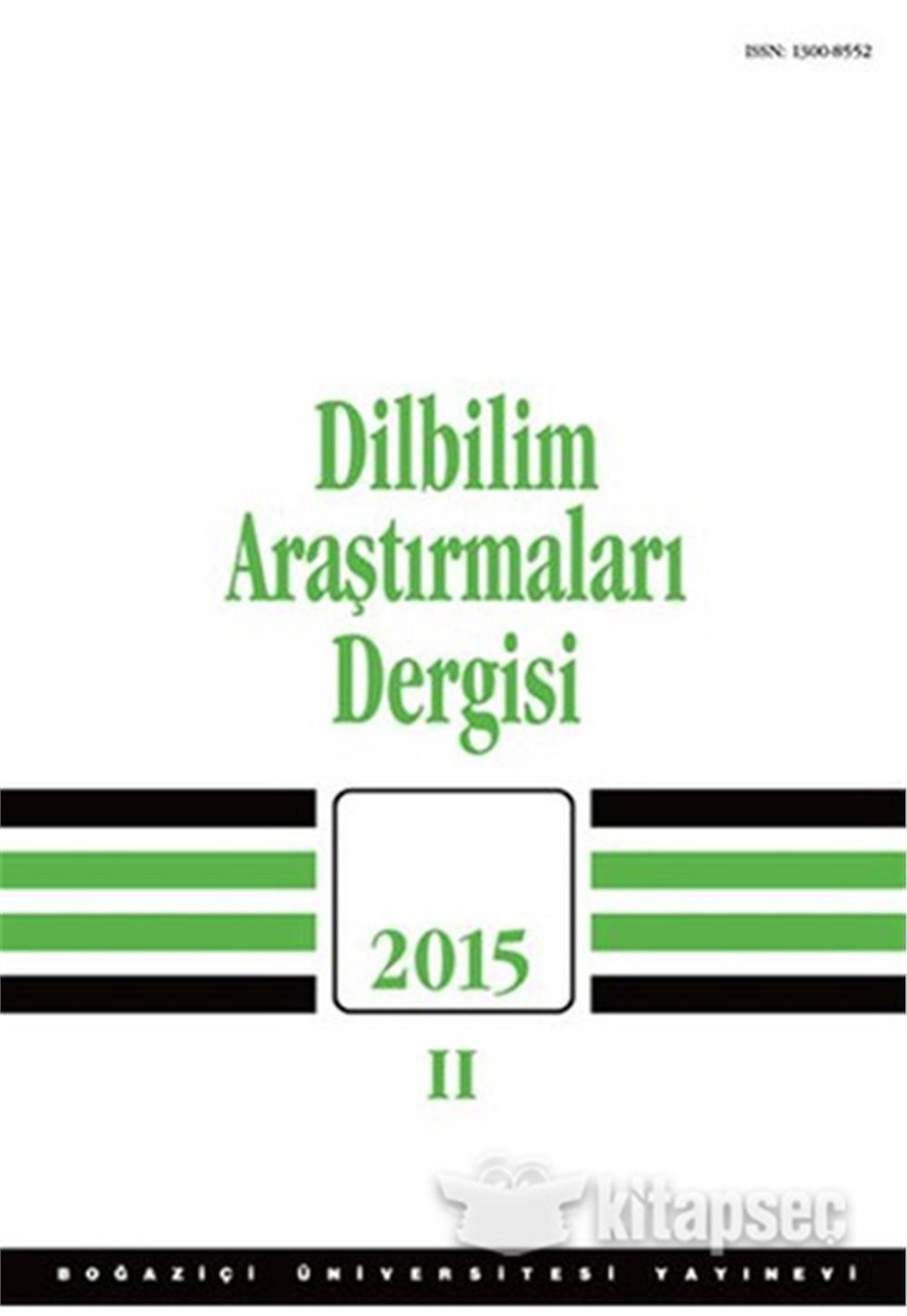 DİLBİLİM ARAŞTIRMALARI 2016-1 