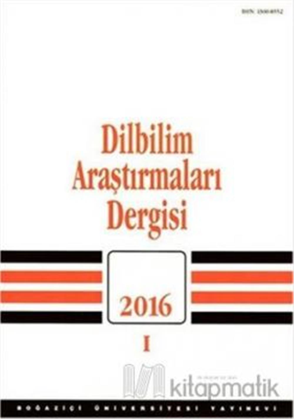 DİLBİLİM ARAŞTIRMALARI 2016-2 