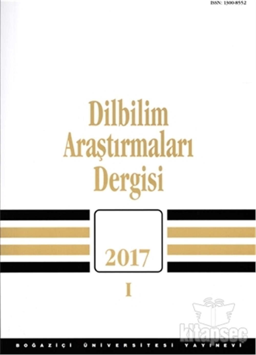 DİLBİLİM ARAŞTIRMALARI 2017-1 