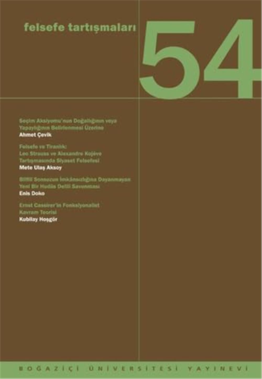Felsefe Tartışmaları 54  