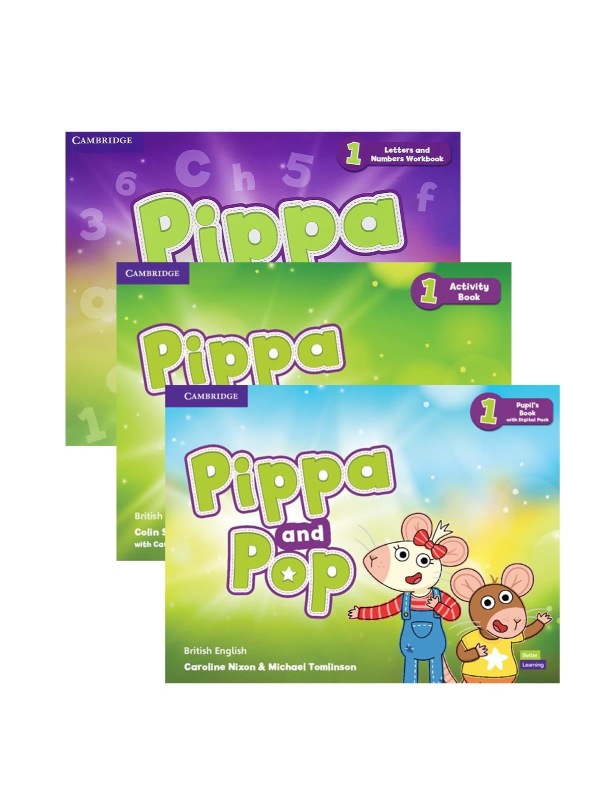 Pippa and Pop Level 1 Pupil's Book with Digital Pack + Activity Book + Letters and Numbers Workbook