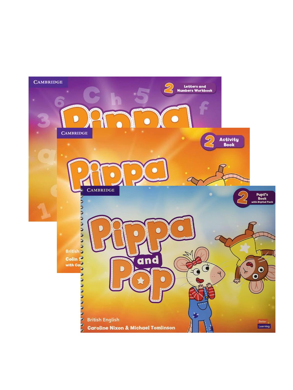 Pippa and Pop Level 2 Pupil's Book with Digital Pack + Activity Book + Letters and Numbers Workbook