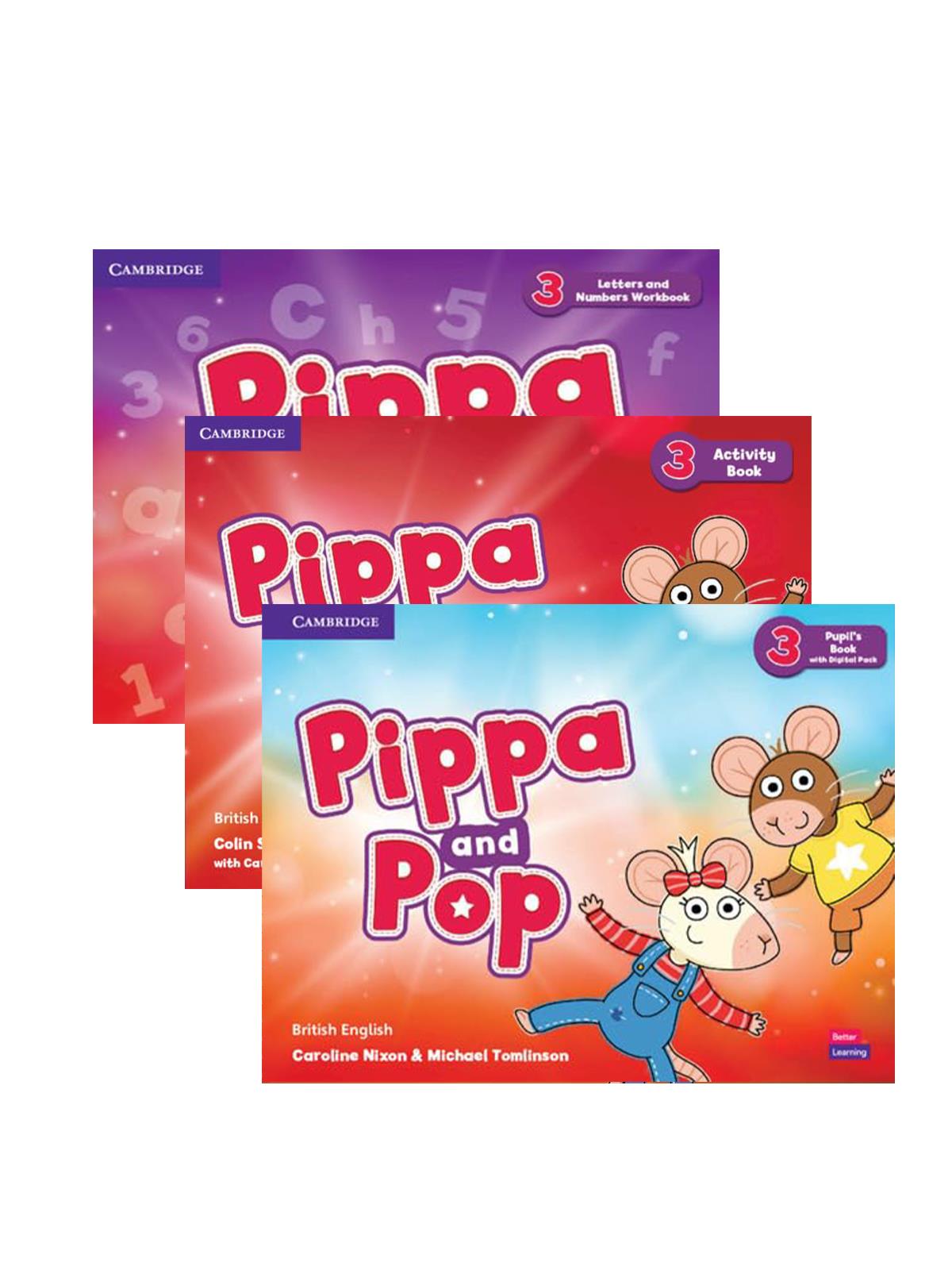 Pippa and Pop Level 3 Pupil's Book with Digital Pack + Activity Book + Letters and Numbers Workbook
