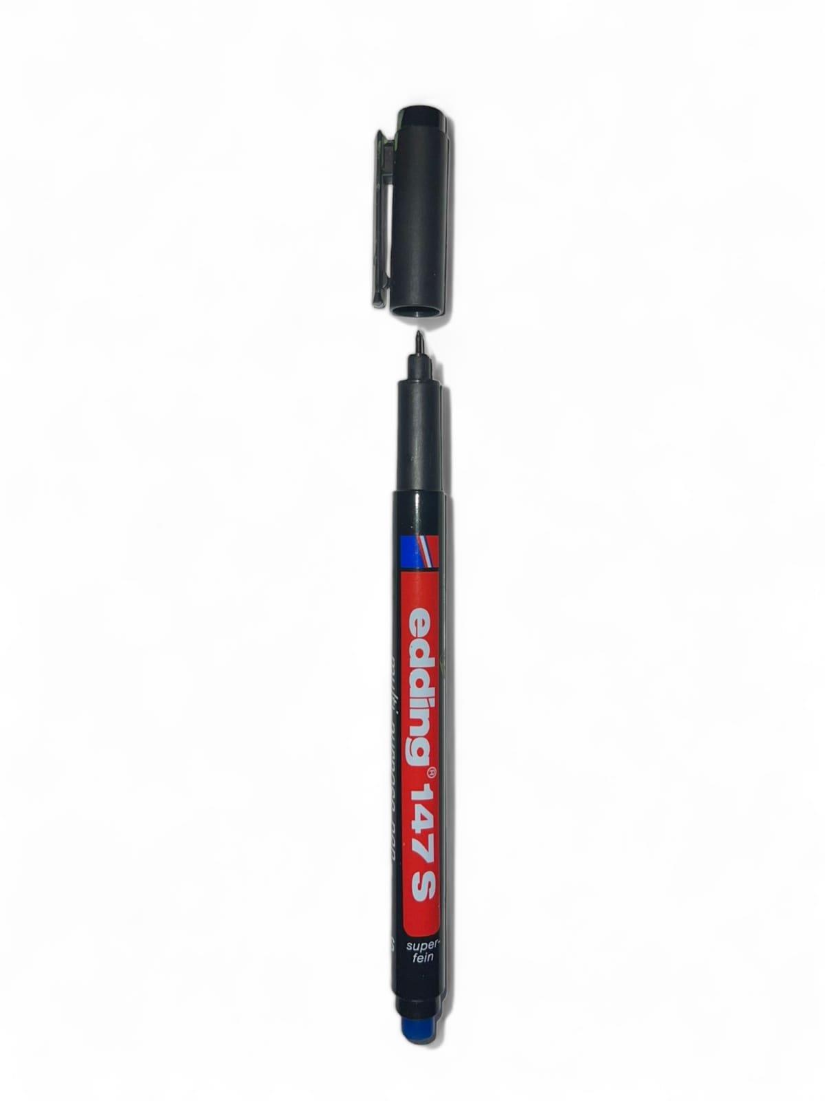 EDDİNG 147 S Çok Amaçlı Asetat Kalemi Silgili Siyah