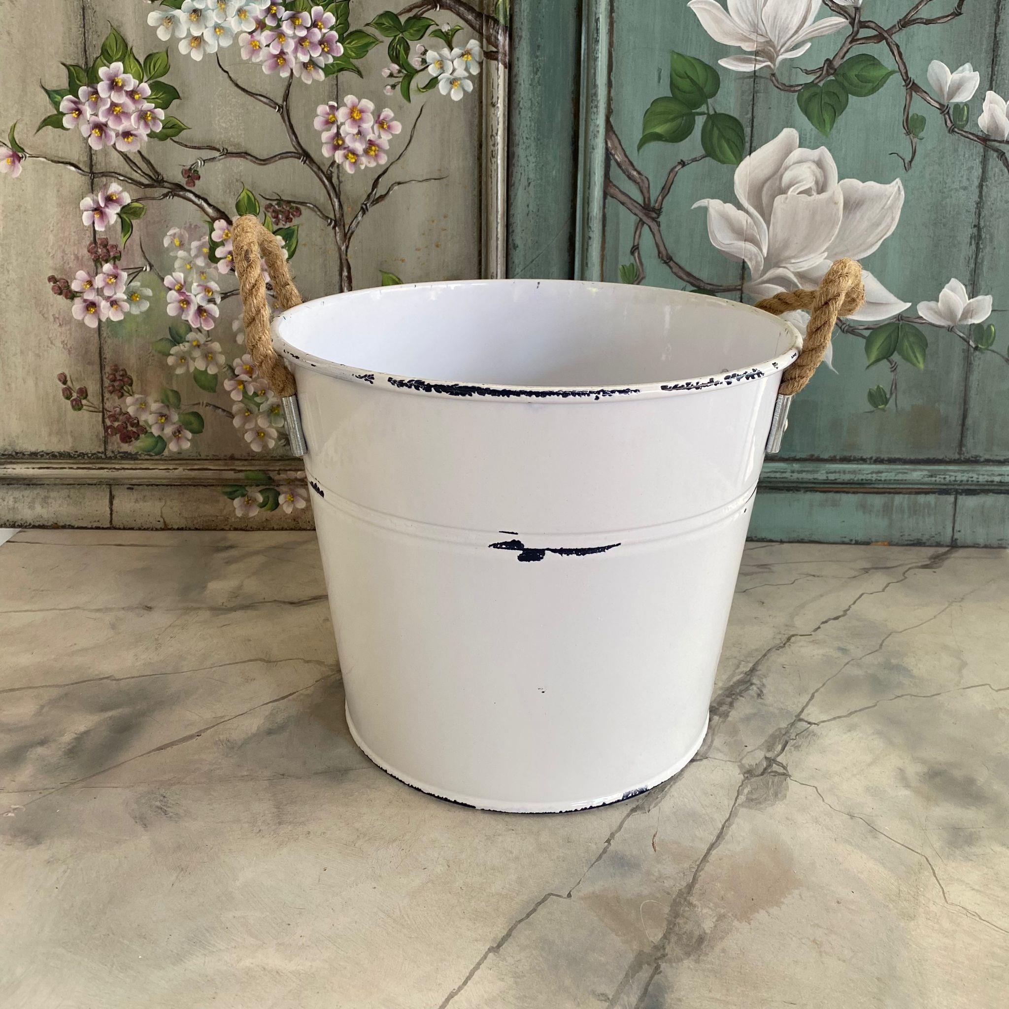 GALVANİZ BEYAZ ESKİTME KOVA