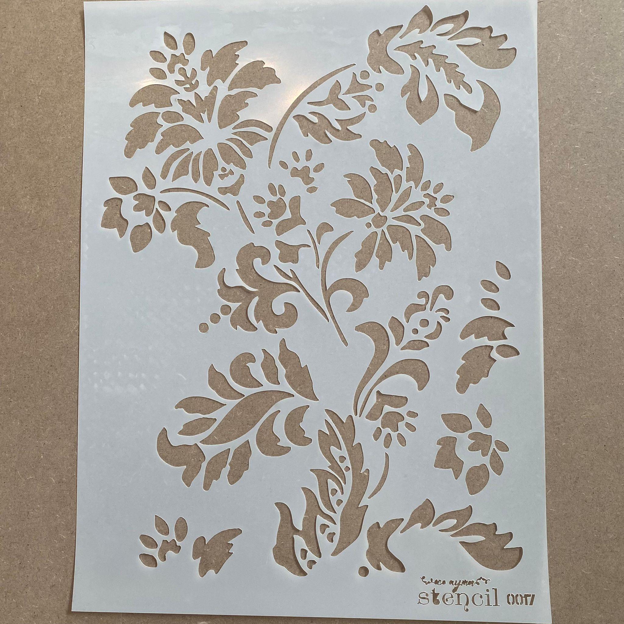 ÇİÇEKLİ STENCİL 0017