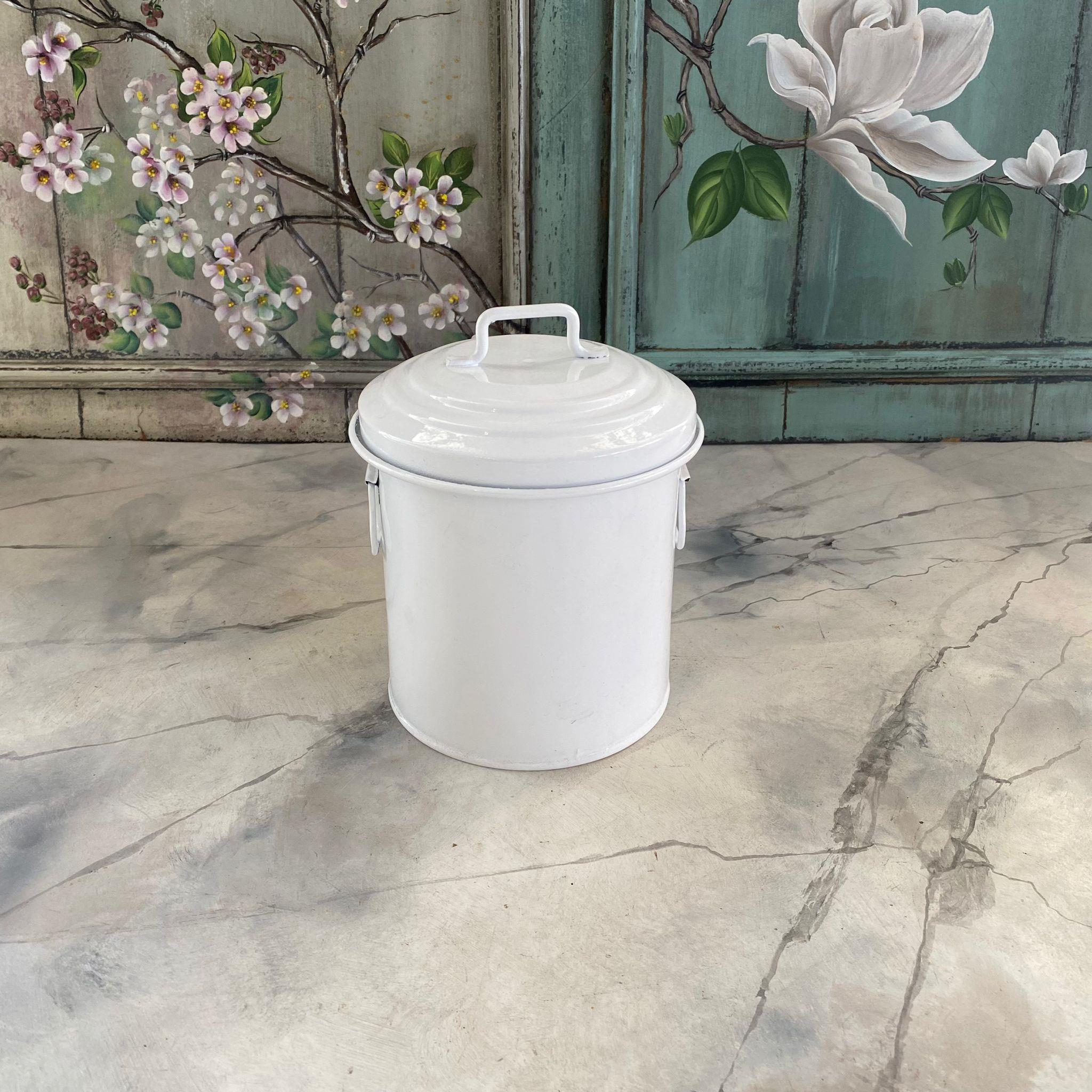 GALVANİZ BEYAZ MİNİK ÇÖP KOVASI