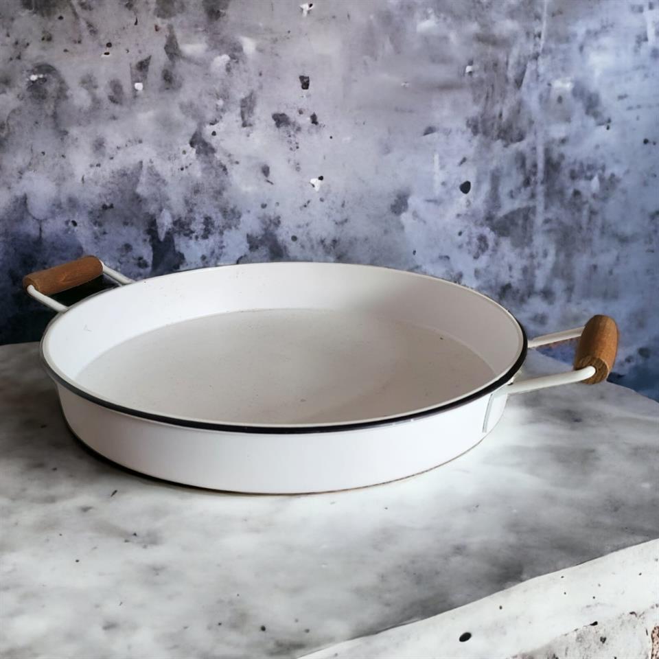 GALVANİZ İNCE KENAR BÜYÜK BEYAZ TEPSİ