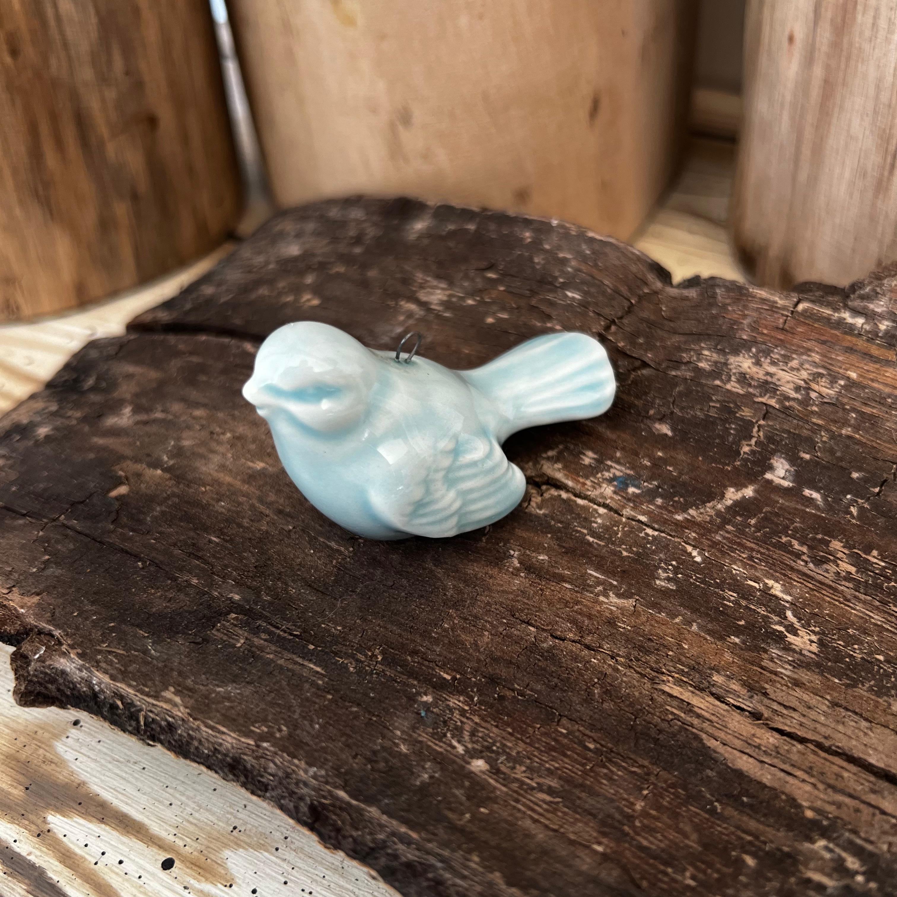 MAVİ SIRLI SERAMİK KUŞ