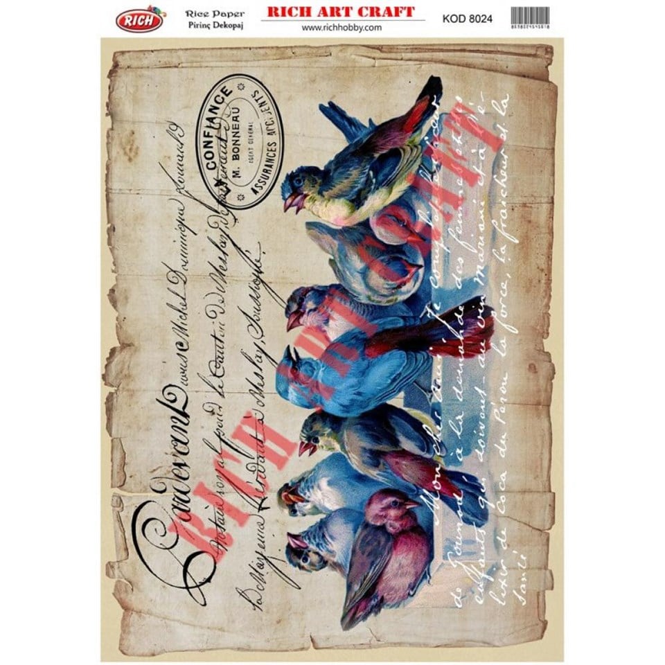 PİRİNÇ DEKUPAJ KAĞIDI KOD 8024