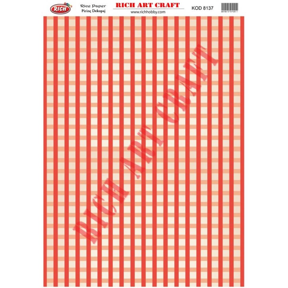 PİRİNÇ DEKUPAJ KAĞIDI KOD 8137