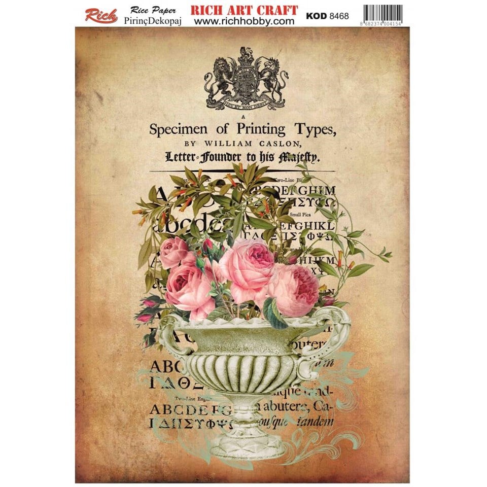 PİRİNÇ DEKUPAJ KAĞIDI KOD 8468