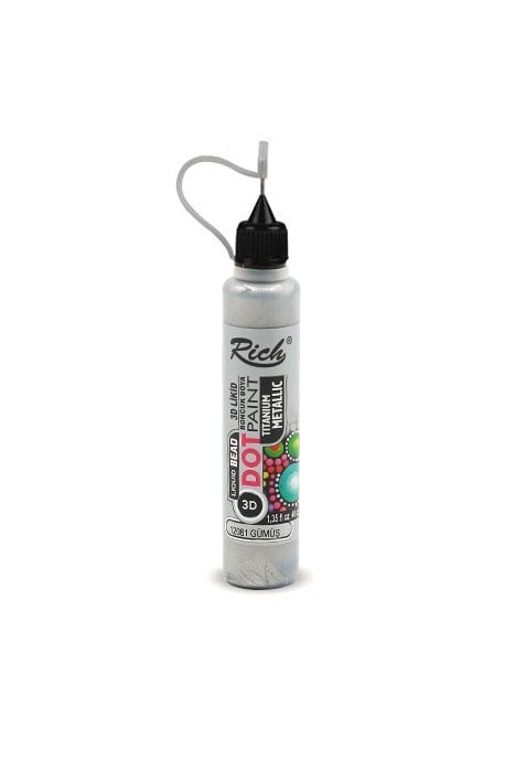 RICH DOT PAINT 3D LIKID BONCUK BOYA GÜMÜŞ