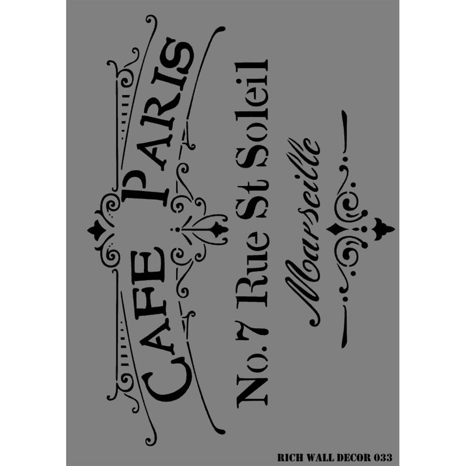 Rich Duvar Stencili Wall Decor 033
