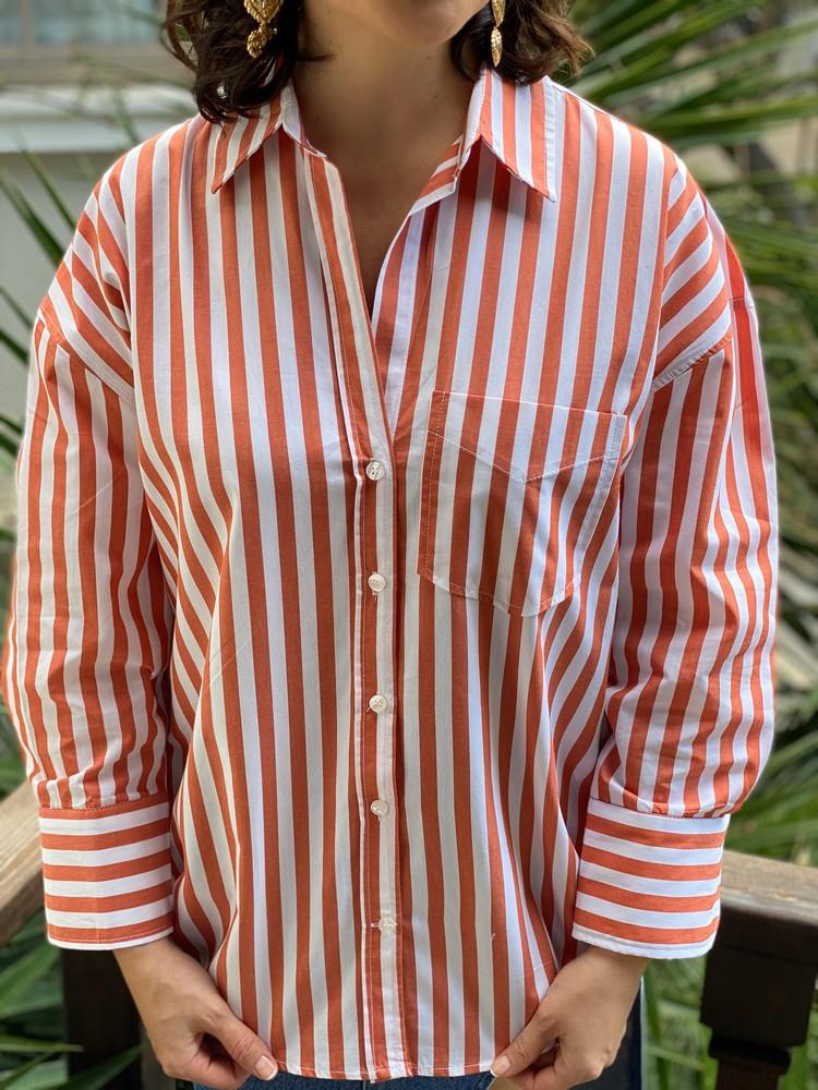 ÇİZGİLİ OVERSIZE GÖMLEK