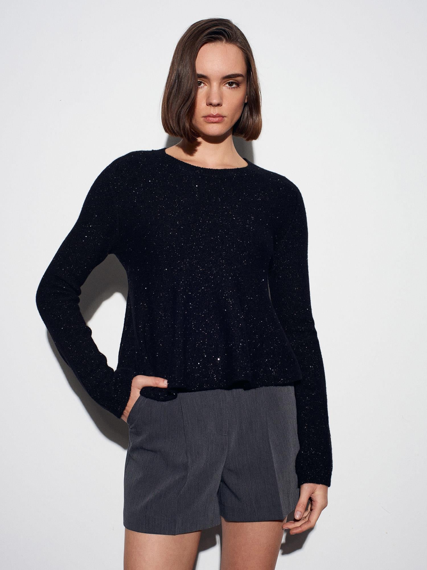 PEPLUM PULLU SİMLİ TRİKO