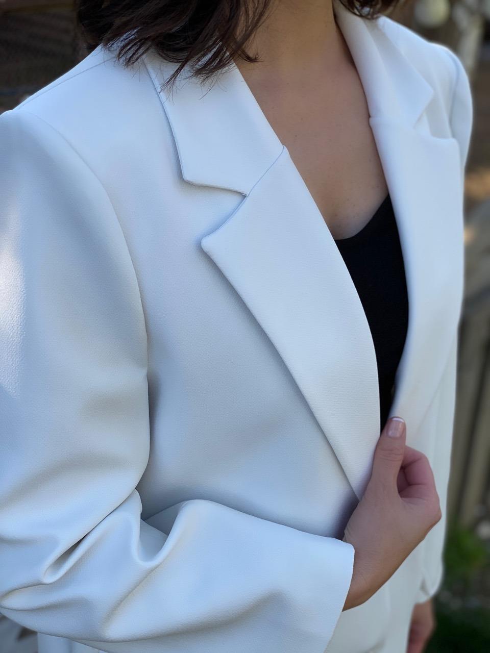 ARKASI BASKILI OVERSİZE BLAZER CEKET