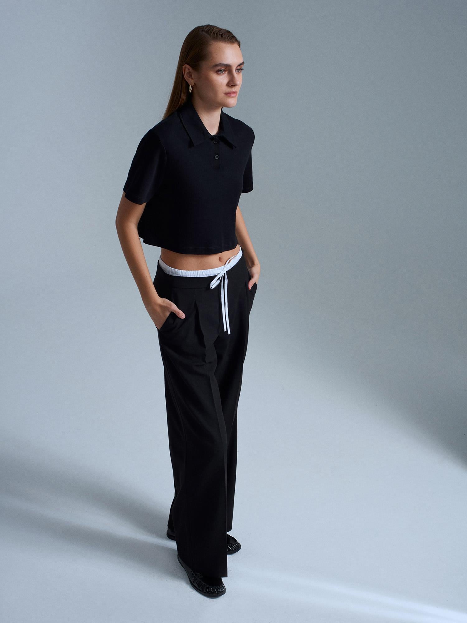 ÇİFT BELLİ GENİŞ PANTOLON