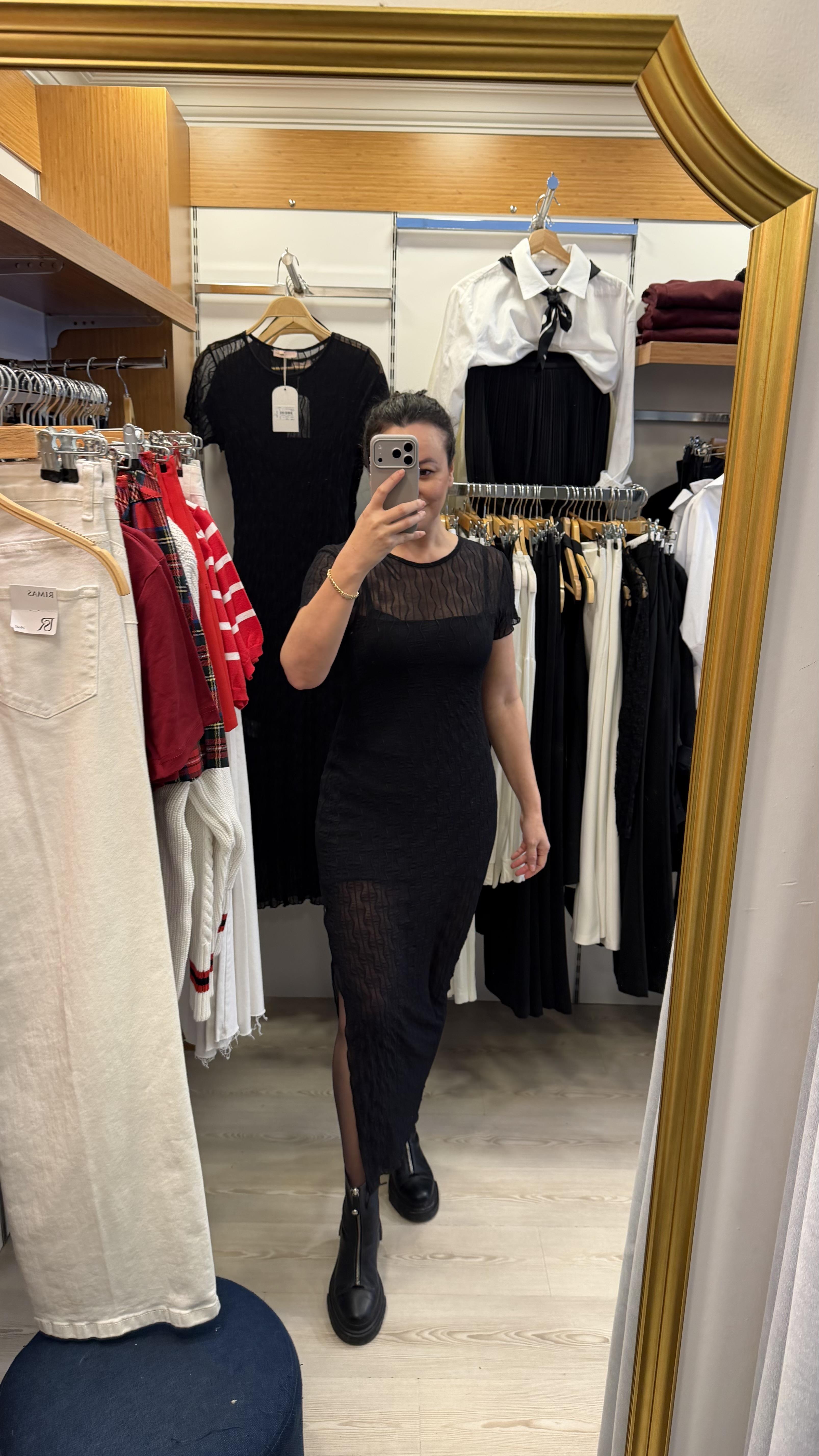 DESENLİ TÜL ELBİSE