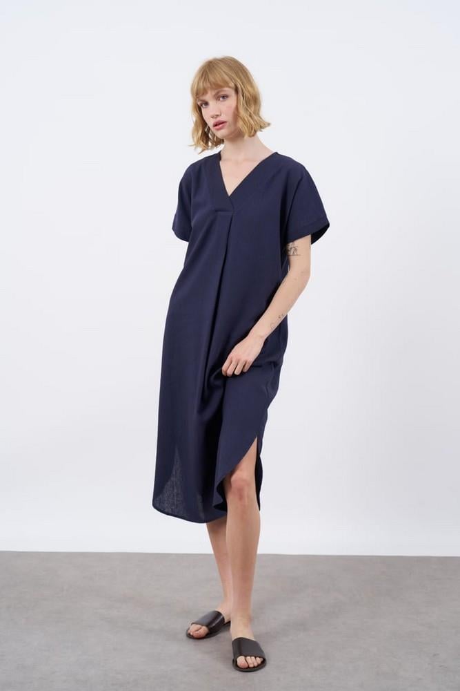 MİDİ BOY KETEN ELBİSE