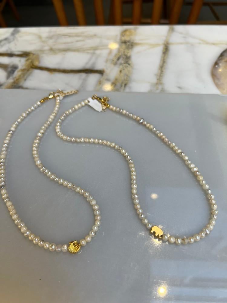 MİNİK UÇLU İNCİ KOLYE