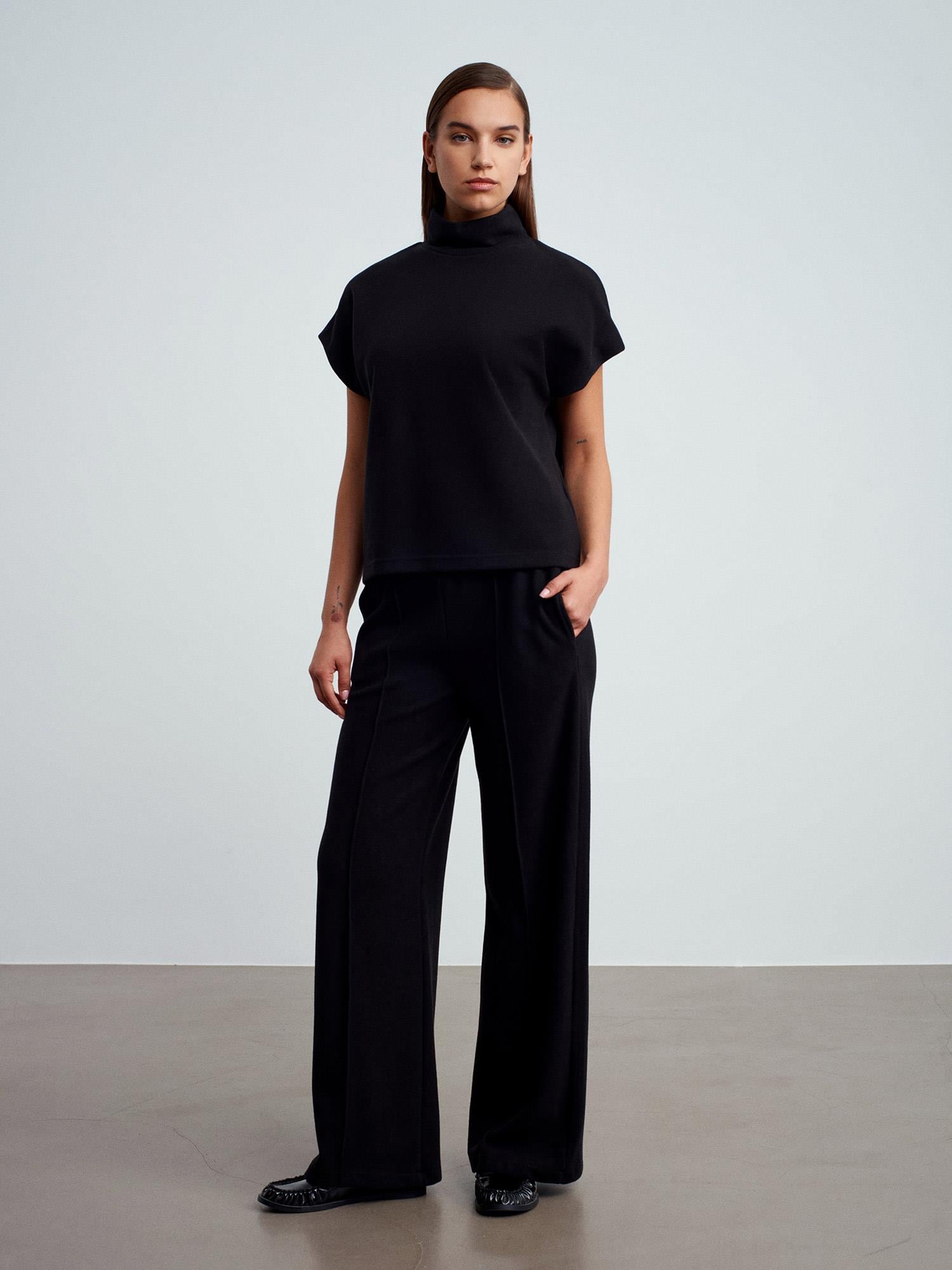 ORTASI DİKİŞLİ ÖRME PANTOLON