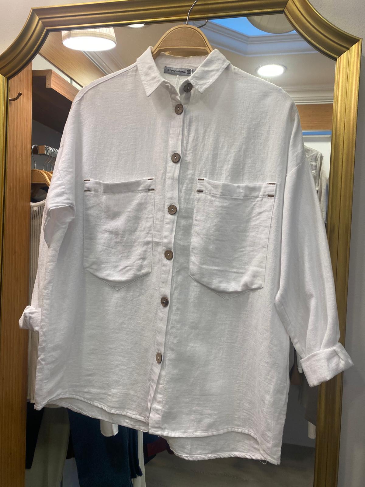 TAHTA DÜĞME ÇİFT CEP GÖMLEK