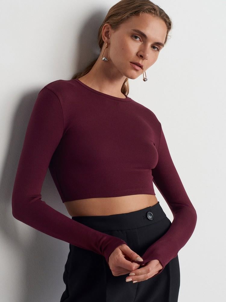 UZUN KOLLU CROP TOP